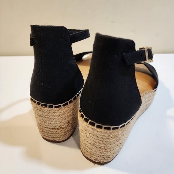 Kelly and Katie Faydrela black Wedges Espadrille Sandals Size 9M - Picture 10 of 11